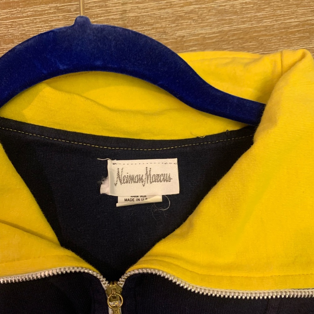 Neiman Marcus Navy and White Striped Sweatshirt - Picture 9 of 10